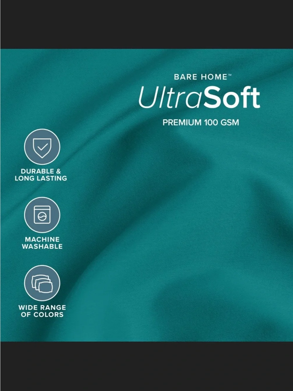Bare Home | Split Head Flex King Sheet Set, Emerald color.